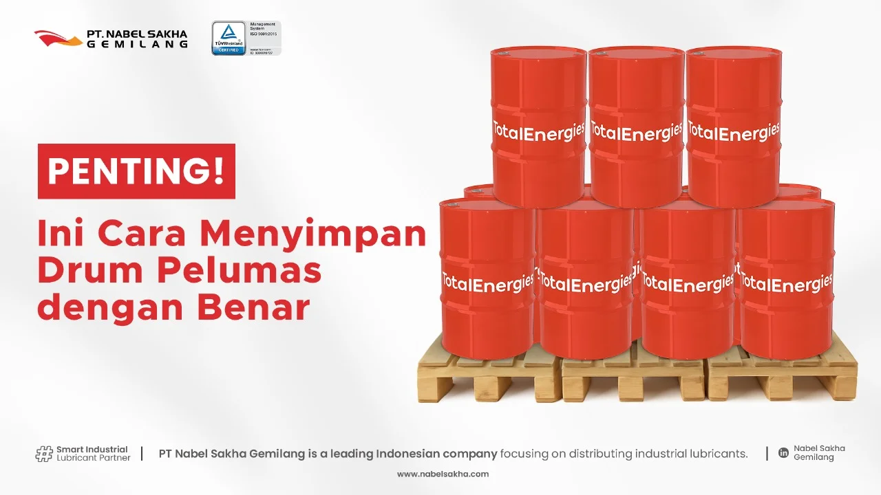 Cara menyimpan drum pelumas yang benar